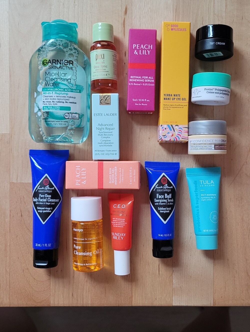 Skincare bundle Cleanser Serum Eye Cream Moisturizer Micellar Mini set Travel